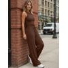 imageTrendy Queen Womens 2 Piece Sweatsuits Lounge Sets Track Suits Tank Tops Wide Leg Pants Spring Matching Outfits 2026Coffee