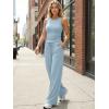 imageTrendy Queen Womens 2 Piece Sweatsuits Lounge Sets Track Suits Tank Tops Wide Leg Pants Spring Matching Outfits 2026Light Blue