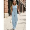 imageTrendy Queen Womens 2 Piece Sweatsuits Lounge Sets Track Suits Tank Tops Wide Leg Pants Spring Matching Outfits 2026Light Blue