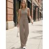imageTrendy Queen Womens 2 Piece Sweatsuits Lounge Sets Track Suits Tank Tops Wide Leg Pants Spring Matching Outfits 2026Mocha