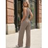 imageTrendy Queen Womens 2 Piece Sweatsuits Lounge Sets Track Suits Tank Tops Wide Leg Pants Spring Matching Outfits 2026Mocha
