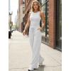 imageTrendy Queen Womens 2 Piece Sweatsuits Lounge Sets Track Suits Tank Tops Wide Leg Pants Spring Matching Outfits 2026Oatmeal Grey