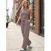 imageTrendy Queen Womens 2 Piece Sweatsuits Lounge Sets Track Suits Tank Tops Wide Leg Pants Spring Matching Outfits 2026Rose Taupe