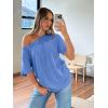 imageTrendy Queen Womens Off The Shoulder Tops Oversized TShirts Short Sleeve Tees Summer 2026 Casual Spring Fashion ClothesSkyblue
