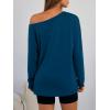 imageTrendy Queen Womens Off The Shoulder Tops Oversized Tshirts Long Sleeve 2026 Casual Basic TeesLake