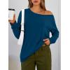 imageTrendy Queen Womens Off The Shoulder Tops Oversized Tshirts Long Sleeve 2026 Casual Basic TeesLake