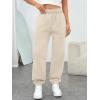 imageTrendy Queen Womens Sweatpants High Waisted Winter Baggy Lounge Pants Fall Active Fleece Comfy Joggers 2026Beige