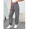 imageTrendy Queen Womens Sweatpants High Waisted Winter Baggy Lounge Pants Fall Active Fleece Comfy Joggers 2026Dark Grey