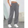 imageTrendy Queen Womens Sweatpants High Waisted Winter Baggy Lounge Pants Fall Active Fleece Comfy Joggers 2026Dark Grey