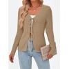imageTrendy Queen Womens Tie Front Tops Fall Cardigan Sweaters 2026 Fashion Crochet Crop Winter Clothes Cute Y2K Casual OutfitsCoffeegrey