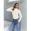 imageTrendy Queen Womens Turtleneck Long Sleeve Shirts Spring Fashion Basic Thermal Underwear Tops Winter Clothes 2026Apricot