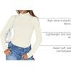 imageTrendy Queen Womens Turtleneck Long Sleeve Shirts Spring Fashion Basic Thermal Underwear Tops Winter Clothes 2026Apricot