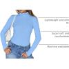 imageTrendy Queen Womens Turtleneck Long Sleeve Shirts Spring Fashion Basic Thermal Underwear Tops Winter Clothes 2026Baby Blue