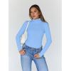 imageTrendy Queen Womens Turtleneck Long Sleeve Shirts Spring Fashion Basic Thermal Underwear Tops Winter Clothes 2026Baby Blue