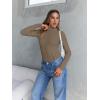 imageTrendy Queen Womens Turtleneck Long Sleeve Shirts Spring Fashion Basic Thermal Underwear Tops Winter Clothes 2026Light Brown