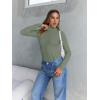 imageTrendy Queen Womens Turtleneck Long Sleeve Shirts Spring Fashion Basic Thermal Underwear Tops Winter Clothes 2026Light Green