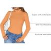 imageTrendy Queen Womens Turtleneck Long Sleeve Shirts Spring Fashion Basic Thermal Underwear Tops Winter Clothes 2026Orange