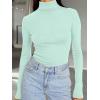 imageTrendy Queen Womens Turtleneck Long Sleeve Shirts Spring Fashion Basic Thermal Underwear Tops Winter Clothes 2026Sage