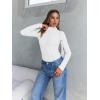 imageTrendy Queen Womens Turtleneck Long Sleeve Shirts Spring Fashion Basic Thermal Underwear Tops Winter Clothes 2026White