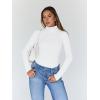imageTrendy Queen Womens Turtleneck Long Sleeve Shirts Spring Fashion Basic Thermal Underwear Tops Winter Clothes 2026White