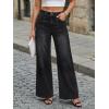 imageTrendy Queen Womens Wide Leg Jeans  High Waisted Baggy Pants Soft Comfort Cotton Denim with a Relaxed FitBlack