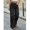 imageTrendy Queen Womens Wide Leg Jeans  High Waisted Baggy Pants Soft Comfort Cotton Denim with a Relaxed FitBlack