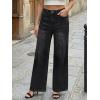 imageTrendy Queen Womens Wide Leg Jeans  High Waisted Baggy Pants Soft Comfort Cotton Denim with a Relaxed FitBlack