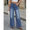 imageTrendy Queen Womens Wide Leg Jeans  High Waisted Baggy Pants Soft Comfort Cotton Denim with a Relaxed FitBlue