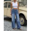 imageTrendy Queen Womens Wide Leg Jeans  High Waisted Baggy Pants Soft Comfort Cotton Denim with a Relaxed FitBlue