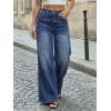 imageTrendy Queen Womens Wide Leg Jeans  High Waisted Baggy Pants Soft Comfort Cotton Denim with a Relaxed FitBluing
