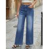 imageTrendy Queen Womens Wide Leg Jeans  High Waisted Baggy Pants Soft Comfort Cotton Denim with a Relaxed FitDark Blue