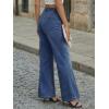 imageTrendy Queen Womens Wide Leg Jeans  High Waisted Baggy Pants Soft Comfort Cotton Denim with a Relaxed FitDark Blue