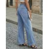 imageTrendy Queen Womens Wide Leg Jeans  High Waisted Baggy Pants Soft Comfort Cotton Denim with a Relaxed FitIceland Blue