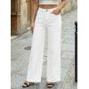 imageTrendy Queen Womens Wide Leg Jeans  High Waisted Baggy Pants Soft Comfort Cotton Denim with a Relaxed FitWhite