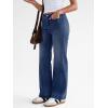 imageTrendy Queen Womens Wide Leg Jeans High Waisted Straight Leg Jeans Stretchy Baggy Denim PantsBlue