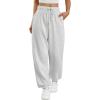 imageTrendy Queen Sweatpants Women Baggy Joggers with Pockets Lounge Comfy Barrel Pants Teens Cute Y2K Sports Fall Clothes 2026Grey