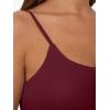 imageTrendy Queen Double Lined Tops for Women Adjustable Camisole Summer Teens Cute Going Out Spaghetti Strap Crop Tank TopsBurgundy