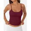 imageTrendy Queen Double Lined Tops for Women Adjustable Camisole Summer Teens Cute Going Out Spaghetti Strap Crop Tank TopsBurgundy
