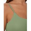 imageTrendy Queen Double Lined Tops for Women Adjustable Camisole Summer Teens Cute Going Out Spaghetti Strap Crop Tank TopsLightgreen