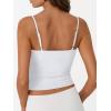 imageTrendy Queen Double Lined Tops for Women Adjustable Camisole Summer Teens Cute Going Out Spaghetti Strap Crop Tank TopsWhite