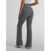 imageTrendy Queen Flare Leggings for Women Wide Leg Yoga Pants V Crossover High Waisted Bootcut Work Pants Fall Outfits 2025Grey