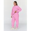 imageTrendy Queen Sweatsuits Women 2 Piece Outfit Two Piece Lounge Sets Hoodies and Sweatpants Fall Fashion Clothes 2026 TracksuitPink