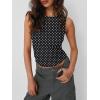 imageTrendy Queen Women Going Out Summer Tank Tops Spring Casual Basic Cute 2026 Sleeveless Shirt Vacation Fashion Outfit ClothesBlackdots