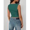 imageTrendy Queen Women Going Out Summer Tank Tops Spring Casual Basic Cute 2026 Sleeveless Shirt Vacation Fashion Outfit ClothesDarkgreen
