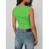 imageTrendy Queen Women Going Out Summer Tank Tops Spring Casual Basic Cute 2026 Sleeveless Shirt Vacation Fashion Outfit ClothesGrassgreen