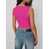 imageTrendy Queen Women Going Out Summer Tank Tops Spring Casual Basic Cute 2026 Sleeveless Shirt Vacation Fashion Outfit ClothesHot Pink