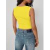 imageTrendy Queen Women Going Out Summer Tank Tops Spring Casual Basic Cute 2026 Sleeveless Shirt Vacation Fashion Outfit ClothesYellow