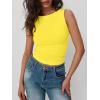 imageTrendy Queen Women Going Out Summer Tank Tops Spring Casual Basic Cute 2026 Sleeveless Shirt Vacation Fashion Outfit ClothesYellow