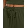 imageTrendy Queen Womens 2 Piece Lounge Set Spring Outfits  Camisole Top amp Wide Leg PantsArmy Green