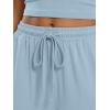 imageTrendy Queen Womens 2 Piece Lounge Set Spring Outfits  Camisole Top amp Wide Leg PantsLight Blue